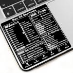 Shortcuts Sticker Set for MacBook Pro/Air