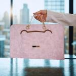 Pink Microsuede 14-Inch Laptop Sleeve with Pocket