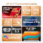 HP 17" Touchscreen Laptop with AMD Ryzen 5