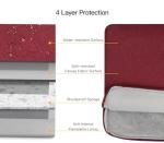 16 Inch MacBook Pro Sleeve with Pocket, Wine Red