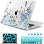 Blue Floral Hard Shell Case for MacBook Pro 13