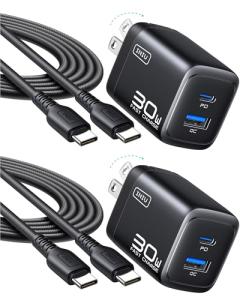 30W Fast Charger for iPad & MacBook - 2-Pack