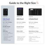 Afterplug 2-Pocket Adhesive Laptop Pouch - Black