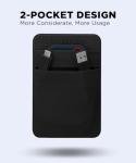 Afterplug 2-Pocket Adhesive Laptop Pouch - Black