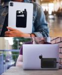 Afterplug 2-Pocket Adhesive Laptop Pouch - Black