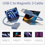 Yocxuda 6.6ft USB-C Magnetic Charging Cable for MacBook