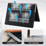 Brown Floral Leather Case for MacBook Pro 14