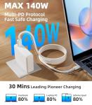 140W Fast USB-C Charger for MacBook Pro/Air