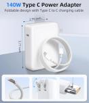 140W Fast USB-C Charger for MacBook Pro/Air