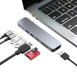 8-in-2 USB C Hub Adapter for MacBook