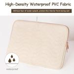 Arvok Laptop Case for MacBook Air 15 inch/MacBook Pro 16 inch, Dell XPS 15 Plus,15-inch MacBook Pro A1990, Water-Resistant Leather Case with Accessory Bag (Milk White, 15 inch)