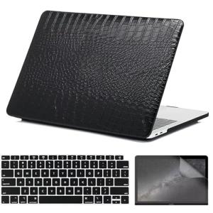 iNOTOGG Compatible with MacBook Pro 14 Inch Case 2025-2021 Release M5 M4 M3 M2 M1 Pro Max Chip with Touch ID, PU Leather Hard Case with Keyboard Cover & Screen Protector for New Pro 14.2, Black
