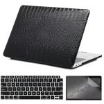 iNOTOGG Compatible with MacBook Pro 14 Inch Case 2025-2021 Release M5 M4 M3 M2 M1 Pro Max Chip with Touch ID, PU Leather Hard Case with Keyboard Cover & Screen Protector for New Pro 14.2, Black