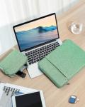 Inateck 360° Protection Laptop Bag with Accessory Bag, Compatible with 13-inch MacBook Air/Pro M4 M3 M2 M1 2016-2025, Mint Green