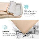 LANDICI 360°Laptop Sleeve Case 13 13.6 Inch Compatible with MacBook Air 13 M1/M2/M3/M4 2020-2025, MacBook Pro 13/14, IPad Air/Pro 13, Waterproof Computer Bag Cover with Handle, Apricot