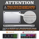 SEYMAC stock Case for MacBook Pro 16 inch, Shock-Absorbing Protection with Folding Stand &Mouse Pad Case for MacBook Pro 16 inch, Black