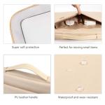 LANDICI 360°Laptop Sleeve Case 13 13.6 Inch Compatible with MacBook Air 13 M1/M2/M3/M4 2020-2025, MacBook Pro 13/14, IPad Air/Pro 13, Waterproof Computer Bag Cover with Handle, Apricot