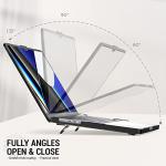 SEYMAC stock Case for MacBook Pro 16 inch, Shock-Absorbing Protection with Folding Stand &Mouse Pad Case for MacBook Pro 16 inch, Black