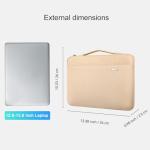 LANDICI 360°Laptop Sleeve Case 13 13.6 Inch Compatible with MacBook Air 13 M1/M2/M3/M4 2020-2025, MacBook Pro 13/14, IPad Air/Pro 13, Waterproof Computer Bag Cover with Handle, Apricot