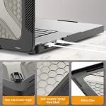 SEYMAC stock Case for MacBook Pro 16 inch, Shock-Absorbing Protection with Folding Stand &Mouse Pad Case for MacBook Pro 16 inch, Black