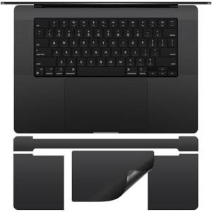 CaseBuy Palm Rest Protector Vinyl Skin Stickers(3 in 1) for 2024 2023 M4 M3 Pro/Max MacBook Pro 16 inch A2991 A3403 A3186 with Touch-ID Scratch-Resistant Keyboard Cover -Space Black