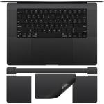 CaseBuy Palm Rest Protector Vinyl Skin Stickers(3 in 1) for 2024 2023 M4 M3 Pro/Max MacBook Pro 16 inch A2991 A3403 A3186 with Touch-ID Scratch-Resistant Keyboard Cover -Space Black