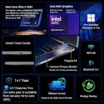 GEEKOM GeekBook X14 Pro Laptop, 2.2lbs Ultra Thin 14" 2.8K OLED Laptop Computer, Ultra 5 125H, 32GB LPDDR5x 7500MHz RAM 1TB SSD, Up to 16 Hour, 2X USB4, Fingerprint, Hub, Copilot, Windows 11 Pro