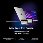 Transcend JetDrive Lite JDL330 1TB Expansion Card for MacBook Pro 14" & 16" (2024-2021, M4/M3/M2/M1 Pro/Max), Up to 95 MB/s, Seamless Flush-Fit Design with Plug-and-Play Functionality - TS1TJDL330