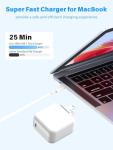 MacBook Air Charger Fast Charging,Apple 30W USB C Power Adapter Extra Long USBC Cable 10FT Compatible with MacBook Pro 13 14 15 16 inch,M1 M2 M3 M4 M5 Apple Laptop,iPhone 17 16 15 Pro Max,iPad,Airpods