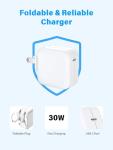 MacBook Air Charger Fast Charging,Apple 30W USB C Power Adapter Extra Long USBC Cable 10FT Compatible with MacBook Pro 13 14 15 16 inch,M1 M2 M3 M4 M5 Apple Laptop,iPhone 17 16 15 Pro Max,iPad,Airpods