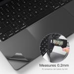 CaseBuy Palm Rest Protector Vinyl Skin Stickers(3 in 1) for 2024 2023 M4 M3 Pro/Max MacBook Pro 16 inch A2991 A3403 A3186 with Touch-ID Scratch-Resistant Keyboard Cover -Space Black