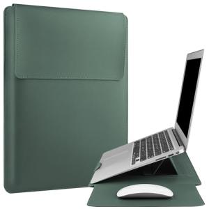 Leather Laptop Sleeve with Stand for MacBook & More