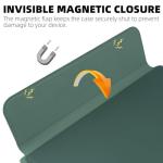 HoYiXi 13.3 Inch PU Leather MacBook Sleeve Green