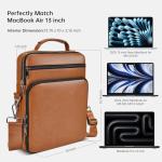 Brown 13-Inch Leather Laptop Sleeve for MacBook