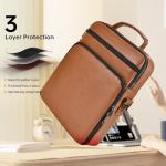 Brown 13-Inch Leather Laptop Sleeve for MacBook