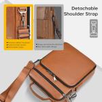 Brown 13-Inch Leather Laptop Sleeve for MacBook