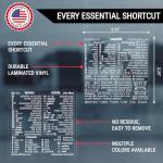 Mac OS & Word/Excel Shortcuts Vinyl Stickers