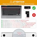 Space Black Keyboard Cover for MacBook Pro 14/16