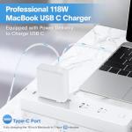 118W Fast USB-C Charger for MacBook Pro/Air