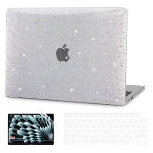 G JGOO MacBook Air 13" Clear Glitter Case