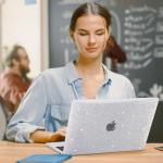 G JGOO MacBook Air 13" Clear Glitter Case