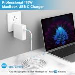 118W USB-C Fast Charger for MacBook Pro/Air