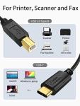 CableCreation 6.6FT USB B to C Printer Cable