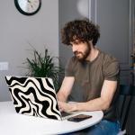 Black Wave Hard Shell Case for MacBook Pro 16