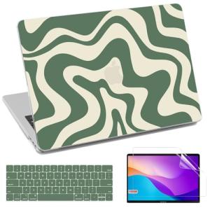 MacBook Pro 13 Inch Green Wave Case Bundle