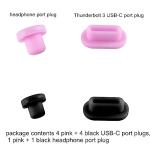 Silicone Anti-Dust Port Plug Set for MacBooks