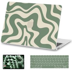 Stylish Green Wave Case for MacBook Pro 13