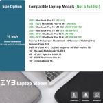 16-Inch Waterproof Laptop Sleeve with Pocket - Black