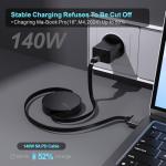 Retractable 140W USB-C Magnetic Cable for MacBook