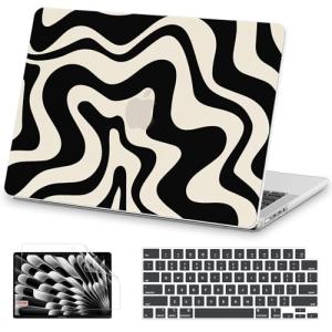 AKIT MacBook Pro 14" Case with Accessories, Black Wave
